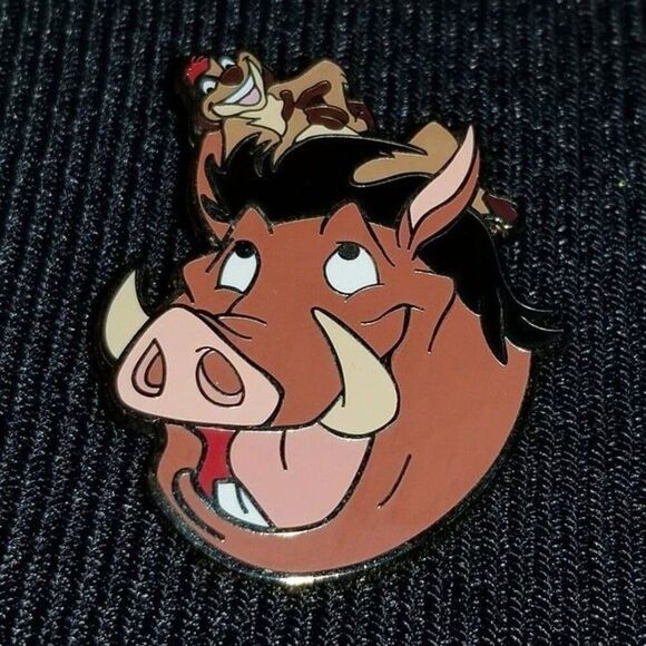 Disney Pin Lion King Timon & Pumbaa Head 2011 Disney Movie Rewards Exclusive DMR - Picture 1 of 6